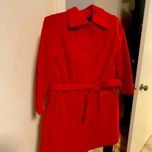 Vintage Bergdorf Goodman 100% wool Red, Overcoat